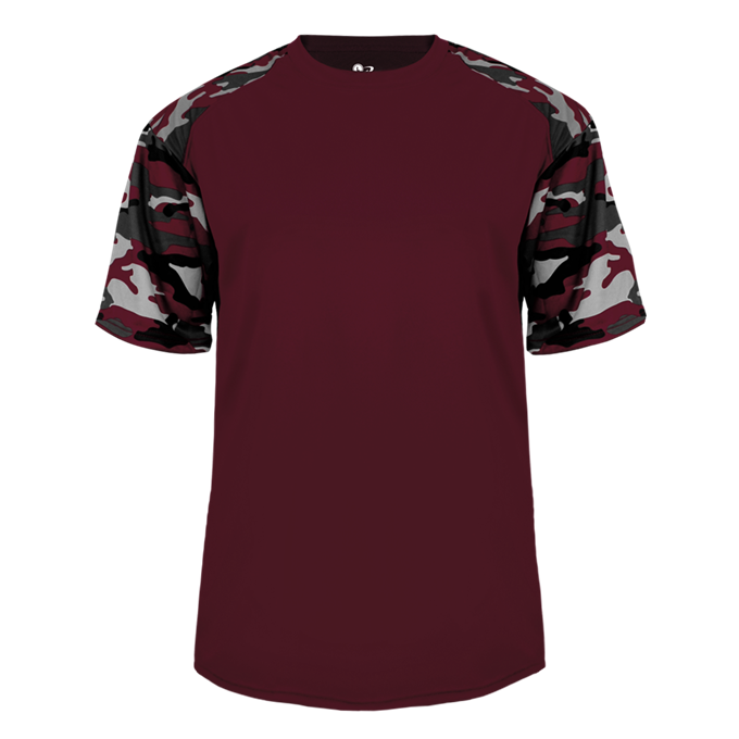 badger camo sport tee