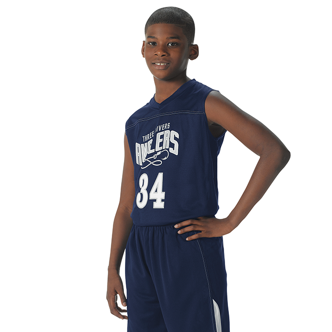 Youth Mesh Reversible Basketball Jersey by Badger Sport Style Number 2529