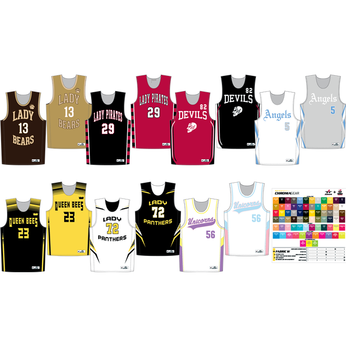 JR56SW-VISUAL SIZE RUN FOR WOMEN'S BASKETBALL SNGL PLY REV JERSEY