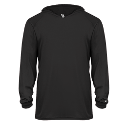 B-Core L/S Youth Hood Tee | Badger Sport - Athletic Apparel