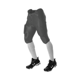 New Badger FB Pants Adt SM BLK w/ Knee Pads Football Pants and Bottoms