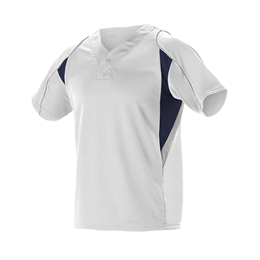 Paramus Baseball Sublimated 2 Button Baseball Jersey - White
